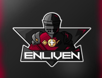 Projekt graficzny logo dla firmy online enliven/knight
